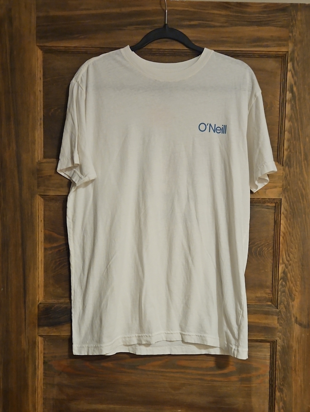 O'Neill White Crew Neck Tee with Small Blue Logo